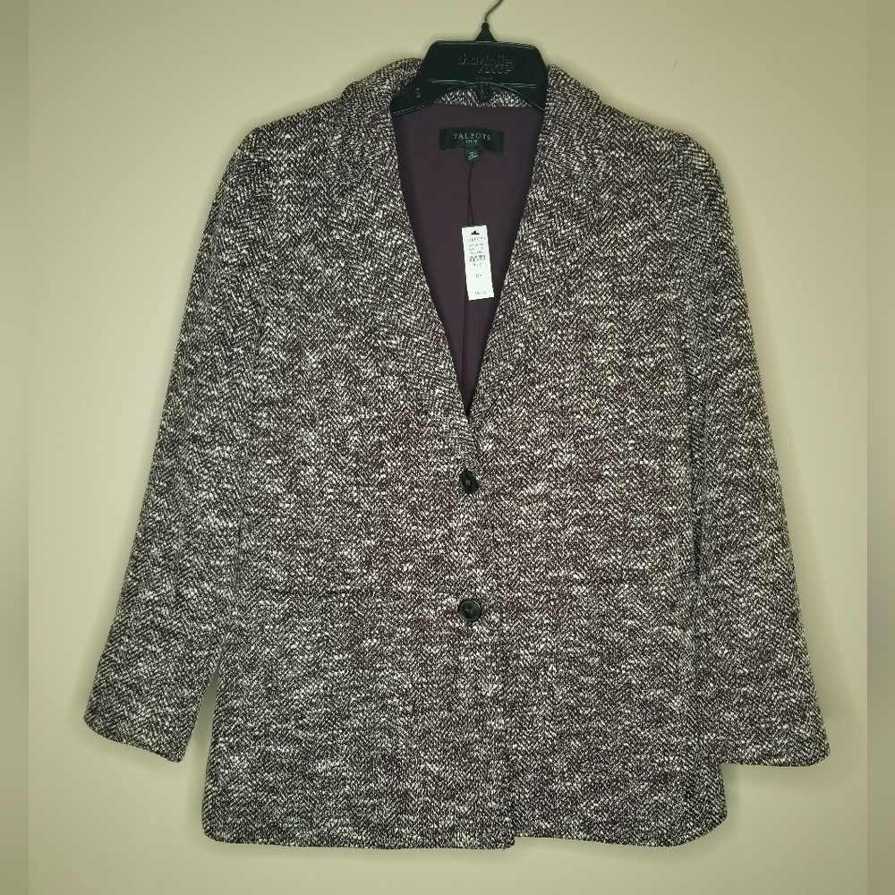 NWT Talbots Tweed Petite Blazer Jacket